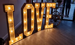 Love letter light up - rustic